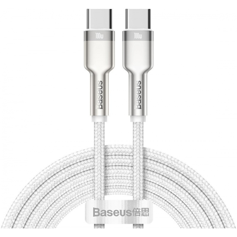 Hurtownia Baseus - 6953156202375 - BSU2055WHT - Kabel USB-C do USB-C Baseus Cafule, 100W, 2m (biały) - B2B homescreen