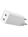 Ładowarka sieciowa Baseus GaN Lite, 2x USB-C, 65W, EU (biała)