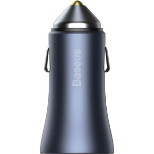 Baseus Golden Contactor Pro car charger, 2x USB, QC SCP, 40W (gray)