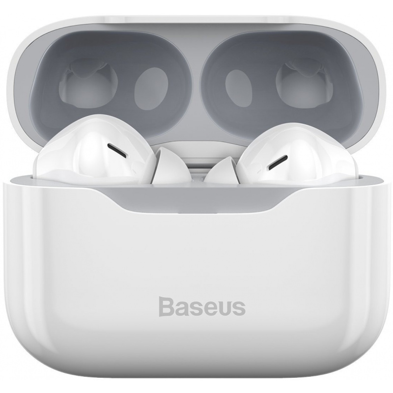Baseus Distributor - 6953156233348 - BSU2066WHT - Baseus S1 earphones TWS with ANC, Bluetooth 5.1 (white) - B2B homescreen