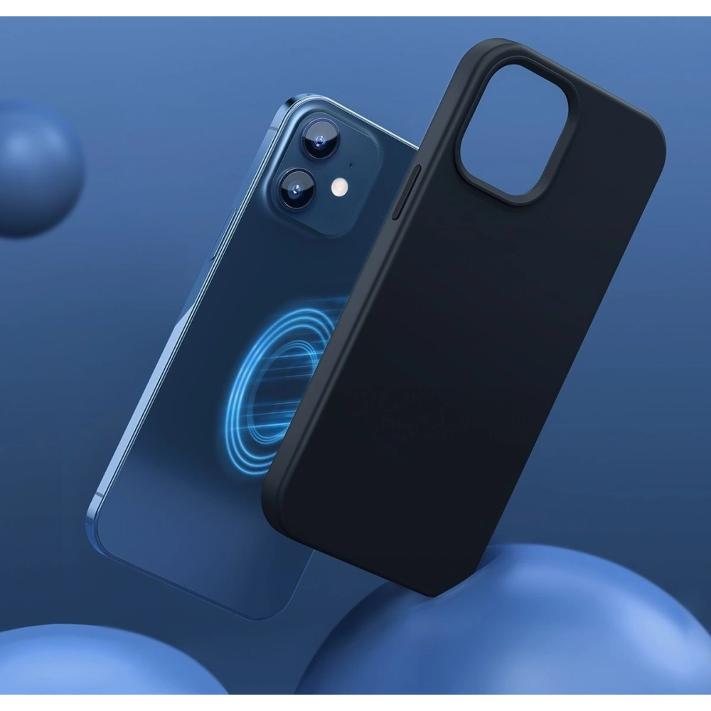 Wholesale Baseus Liquid Silica Magnetic Case Apple iPhone 12 mini (Black) - BSU2067BLK - {ean13} - Hurt