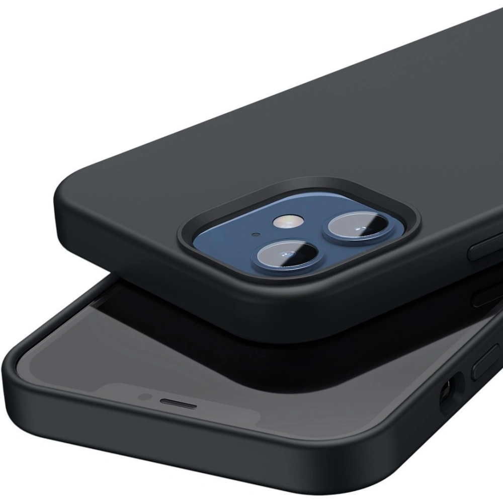 Hurtownia GSM - Etui magnetyczne Baseus Liquid Silica Apple iPhone 12/12 Pro (czarne) - BSU2068BLK - {ean13} - Hurt