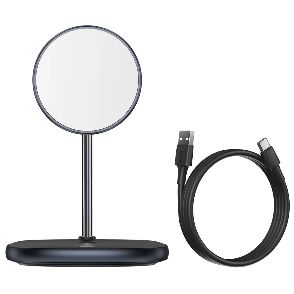 Hurtownia GSM - Stojak magnetyczny Baseus Swan MagSafe z ładowarką indukcyjną do Apple iPhone 12 (czarny) - BSU2070BLK - {ean13} - Hurt