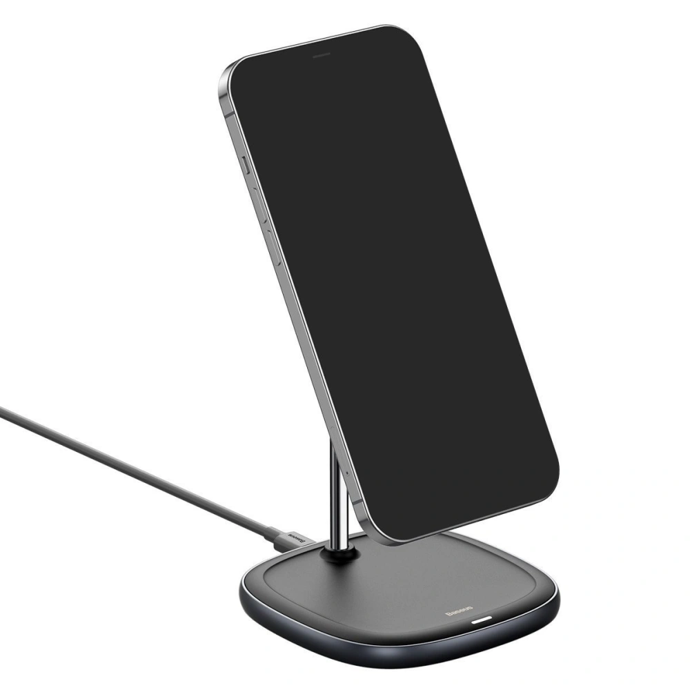Hurtownia GSM - Stojak magnetyczny Baseus Swan MagSafe z ładowarką indukcyjną do Apple iPhone 12 (czarny) - BSU2070BLK - {ean13} - Hurt