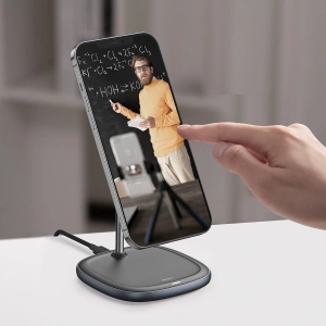 Wholesale Baseus Swan MagSafe Magnetic Stand with Wireless Charger for iPhone 12 (Black) - BSU2070BLK - {ean13} - Hurt