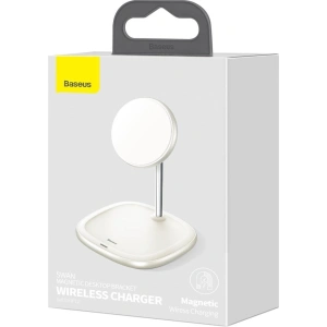 Wholesale Baseus Swan MagSafe Magnetic Stand with Wireless Charger for iPhone 12 (white) - BSU2071WHT - {ean13} - Hurt