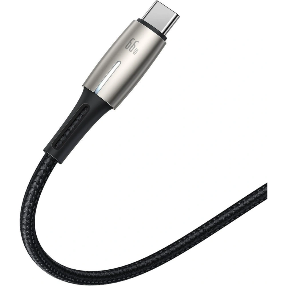Wholesale Baseus Water Drop-shaped Cable USB to Type-C, LED, 66W, 6A, 2m (black) - BSU2074BLK - {ean13} - Hurt