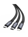 Wholesale Baseus Bright Mirror 3-in-1 cable USB For M+L+T 3.5A 1.2m Black - BSU2077BLK - {ean13} - Hurt