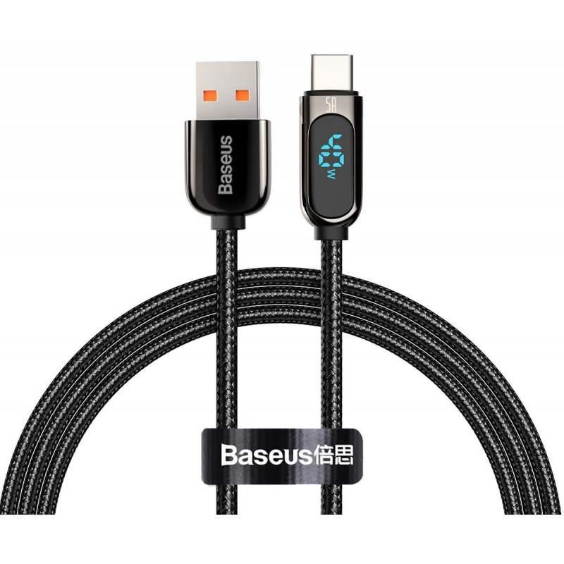 Hurtownia Baseus - 6953156230224 - BSU2078BLK - Kabel USB do USB-C Baseus Display, 5A, 40W, 1m (czarny) - B2B homescreen