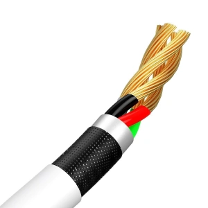 Wholesale Baseus Simple Wisdom Data Cable Kit USB to Micro 2.1A (2PCS/Set) 1.5m White - BSU2080WHT - {ean13} - Hurt
