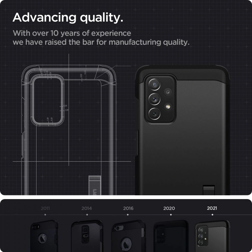 Wholesale Spigen Tough Armor Samsung Galaxy A72 Black - SPN1534BLK - {ean13} - Hurt