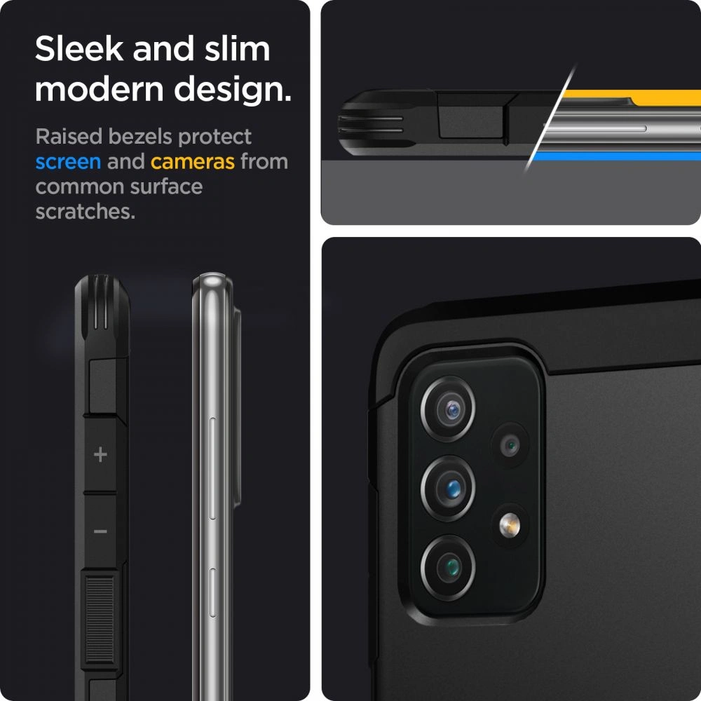 Wholesale Spigen Tough Armor Samsung Galaxy A72 Black - SPN1534BLK - {ean13} - Hurt
