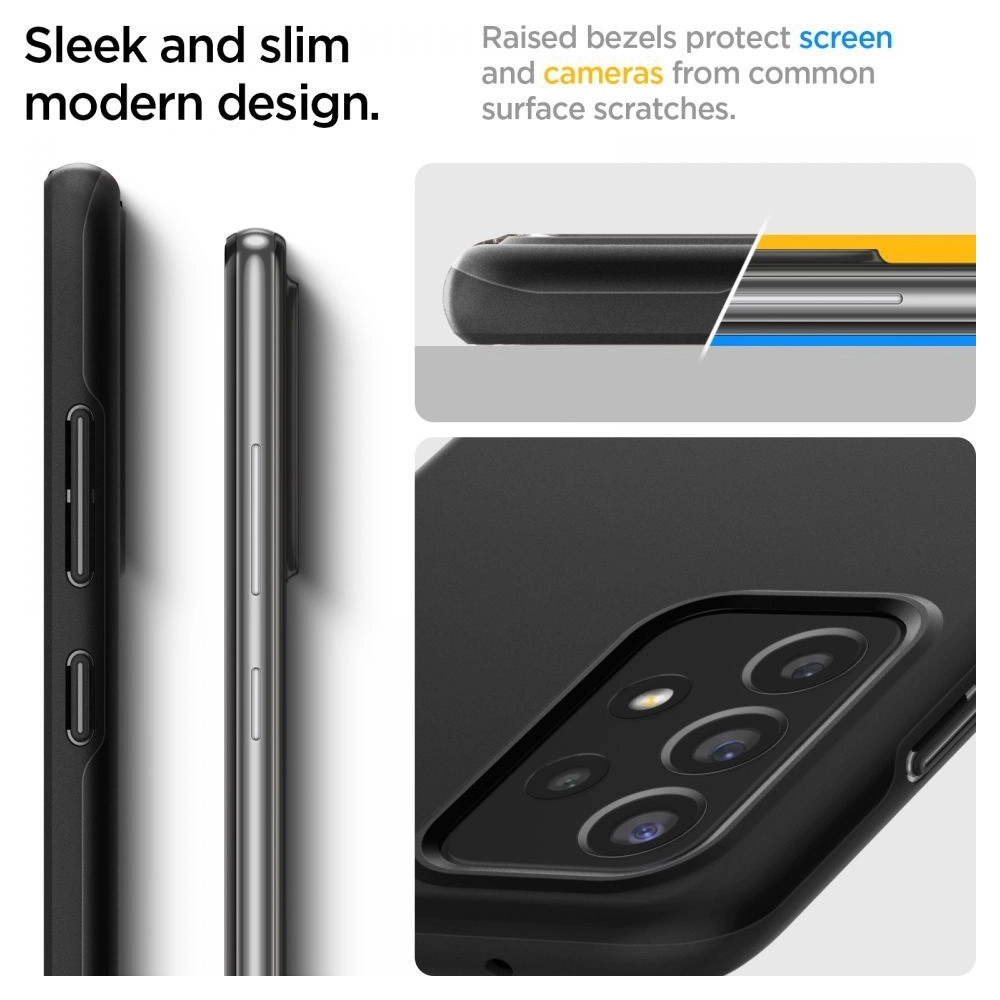 Wholesale Spigen Thin Fit Samsung Galaxy A72 Black - SPN1537BLK - {ean13} - Hurt