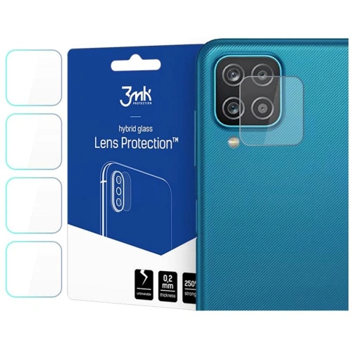 Szkło hybrydowe na obiektyw aparatu 3MK Lens Protection Samsung Galaxy A12 [4 PACK]