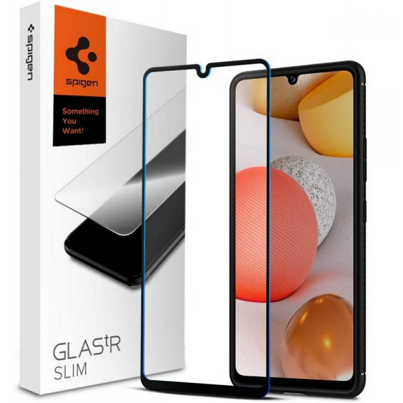 Spigen Distributor - 8809756641725 - SPN1546BLK - Spigen GLAS.tR Slim Samsung Galaxy A42 5G Black - B2B homescreen