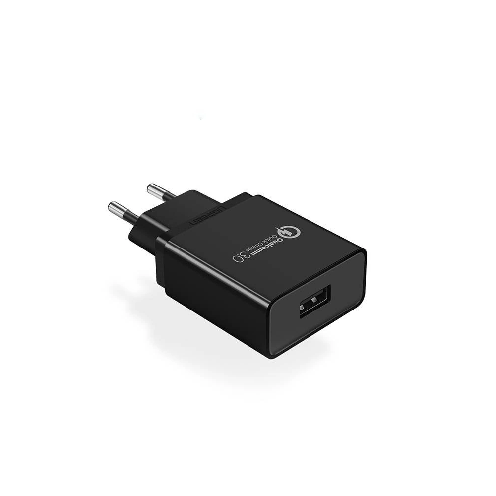 Hurtownia GSM - Ładowarka sieciowa UGREEN CD122, 18W, QC 3.0, USB (czarna) - UGR621BLK - {ean13} - Hurt