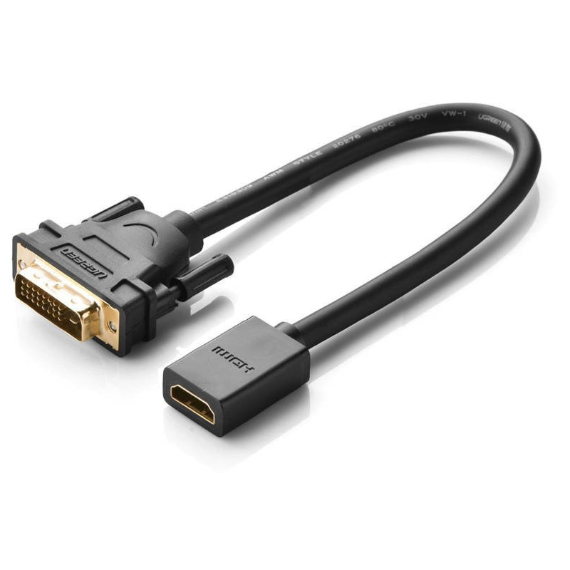 Hurtownia Ugreen - 6957303821181 - UGR635BLK - Adapter DVI do HDMI UGREEN 20118, 15cm (czarny) - B2B homescreen