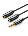 Rozdzielacz audio AUX kabel jack 3,5 mm UGREEN AV123, 25cm (czarny)