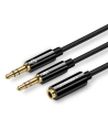 UGREEN AV141 3.5mm Female to 2 male audio cable black