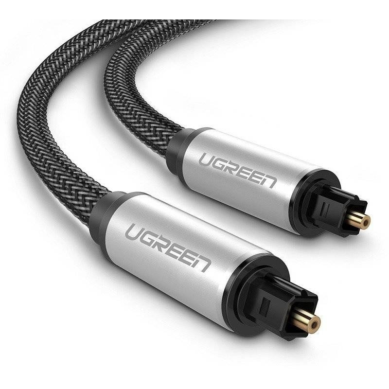 Ugreen Distributor - 6957303815401 - UGR655 - UGREEN AV108 Toslink Audio optical cable, braided aluminium, 2m - B2B homescreen