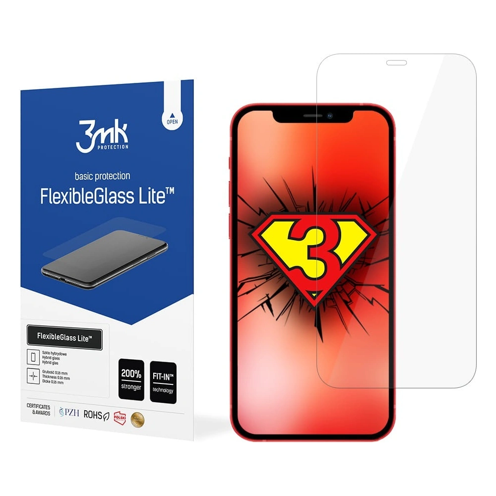 Hurtownia GSM - Szkło hybrydowe 3MK FlexibleGlass Lite Apple iPhone 12/12 Pro - 3MK1285 - {ean13} - Hurt
