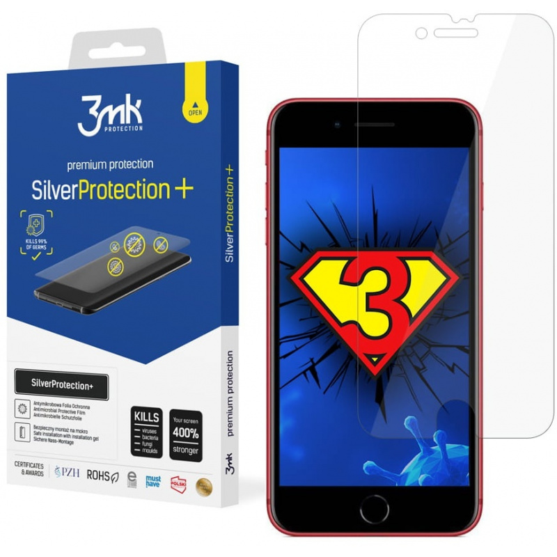 Hurtownia 3MK - 5903108301961 - 3MK1209 - Antymikrobowa folia ochronna 3MK Silver Protect+ Apple iPhone 8 Plus - B2B homescreen