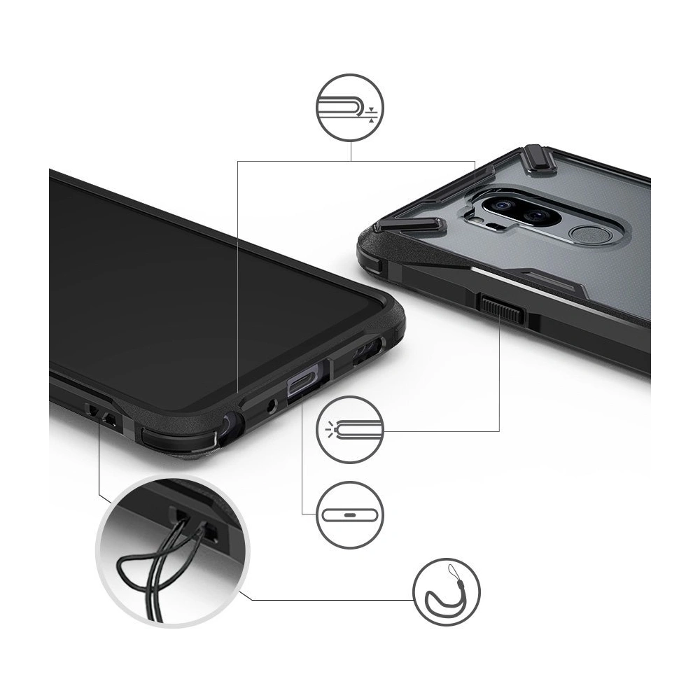 Hurtownia GSM - Etui Ringke Fusion-X LG G7 ThinQ černé - RGK694BLK - {ean13} - Hurt
