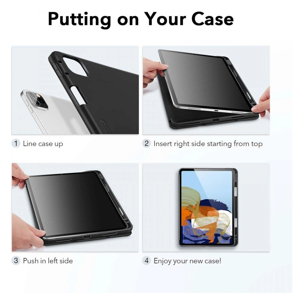 Hurtownia GSM - Etui ESR Rebound Pencil Apple iPad Pro 11 2020/2021 (2. a 3. generace) Černá - ESR304BLK - {ean13} - Hurt