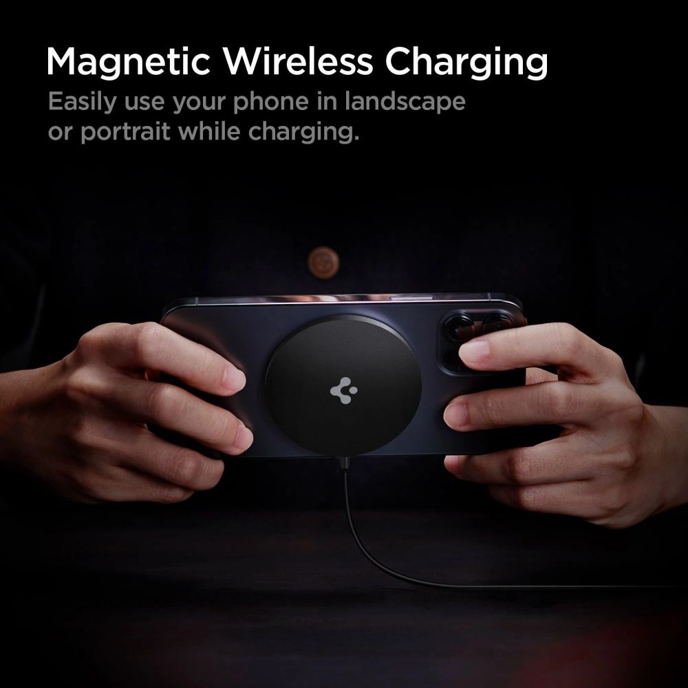 Wholesale Spigen PowerArc PF009 Magnetic MagSafe Wireless Charger 7.5W Black - SPN1561BLK - {ean13} - Hurt