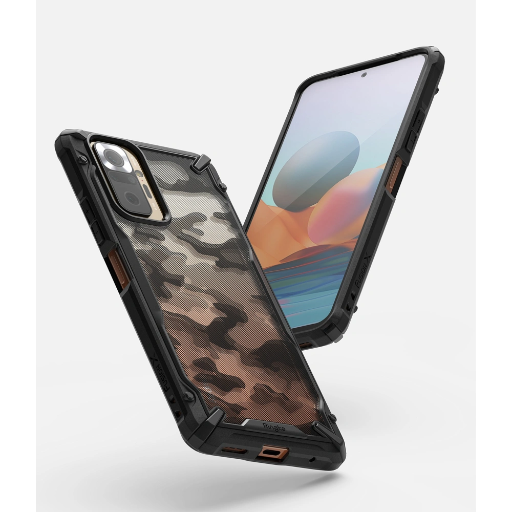 Hurtownia GSM - Etui Ringke Fusion-X Design Redmi Note 10 Pro Camo (Moro) černé - RGK1388MBL - {ean13} - Hurt
