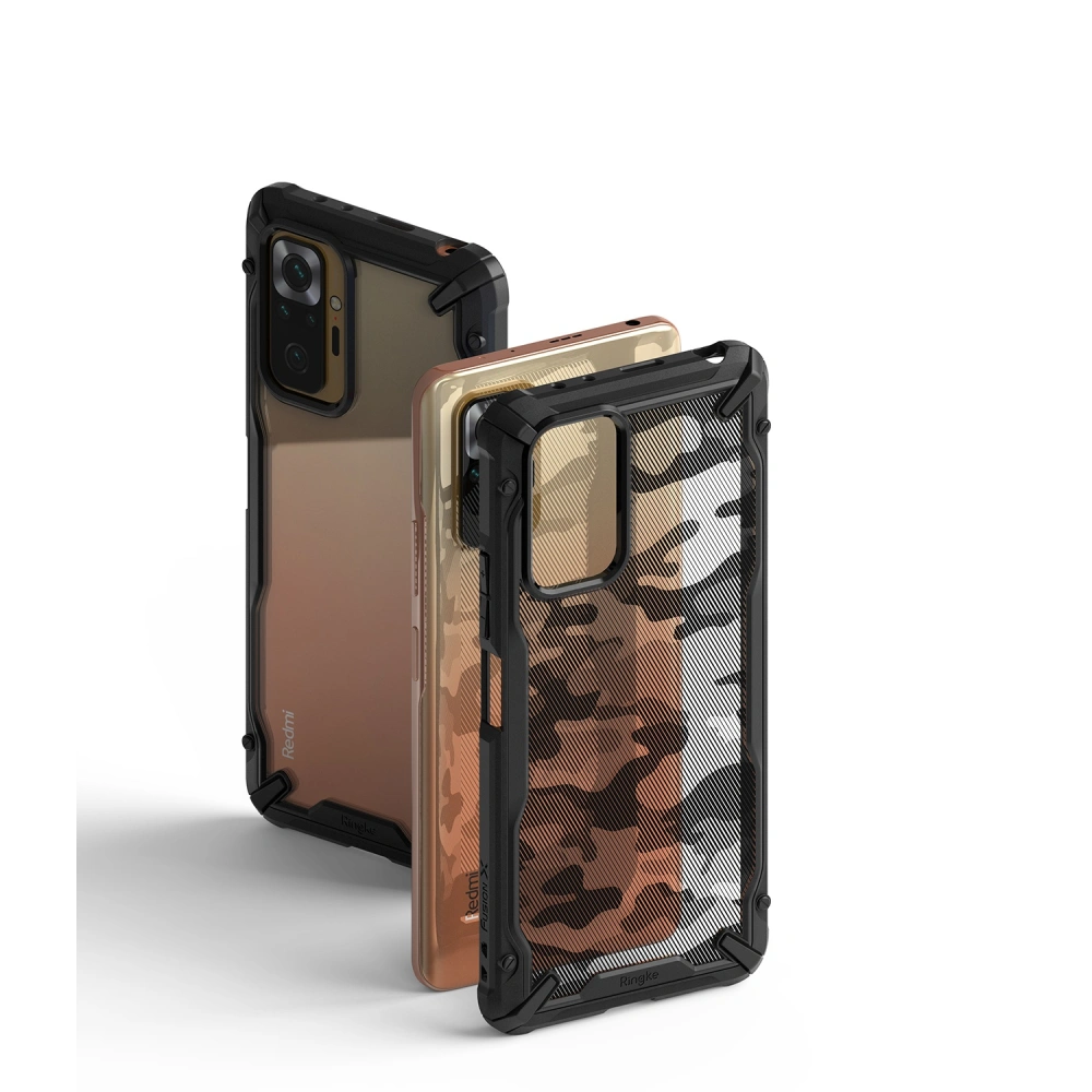 Hurtownia GSM - Etui Ringke Fusion-X Design Redmi Note 10 Pro Camo (Moro) černé - RGK1388MBL - {ean13} - Hurt