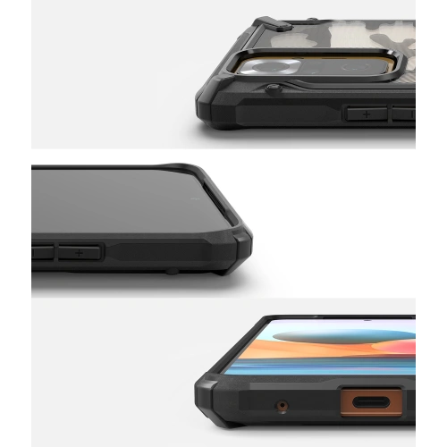 Etui Ringke Fusion-X Design Redmi Note 10 Pro Camo (Moro) Black