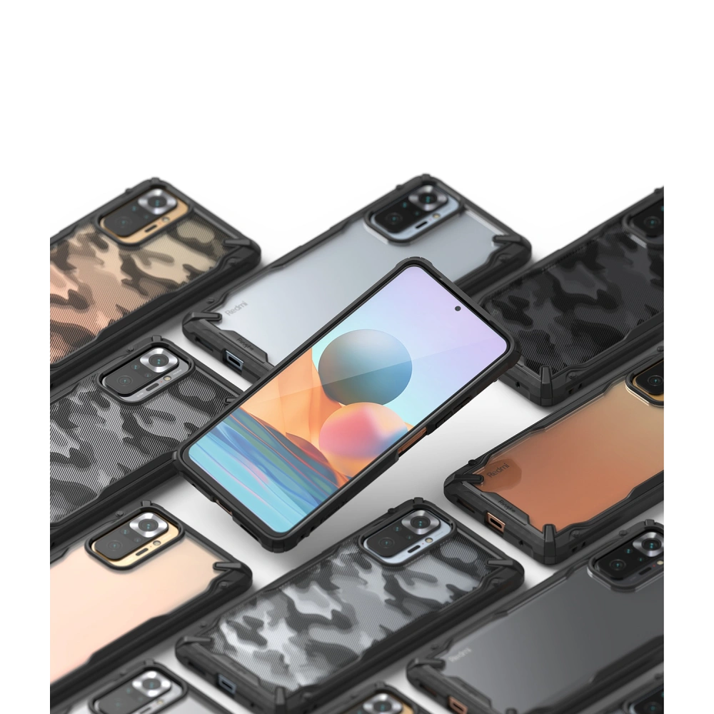 Hurtownia GSM - Etui Ringke Fusion-X Design Redmi Note 10 Pro Camo (Moro) černé - RGK1388MBL - {ean13} - Hurt