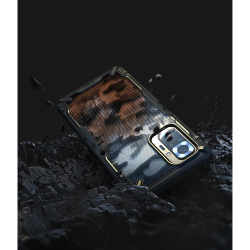 Etui Ringke Fusion-X Design Redmi Note 10 Pro Camo (Moro) Black
