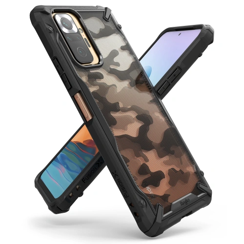 Etui Ringke Fusion-X Design Redmi Note 10 Pro Camo (Moro) Black