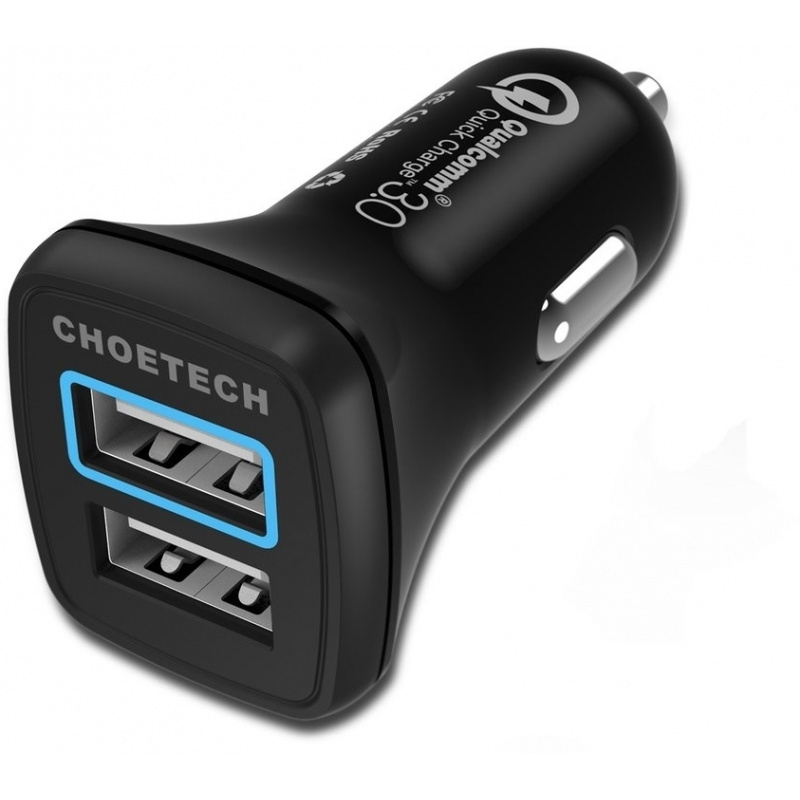 Hurtownia Choetech - 5903068633263 - [KOSZ] - Ładowarka samochodowa Choetech Dual Car Charger 30W + Kabel USB-C 1m - B2B homescreen