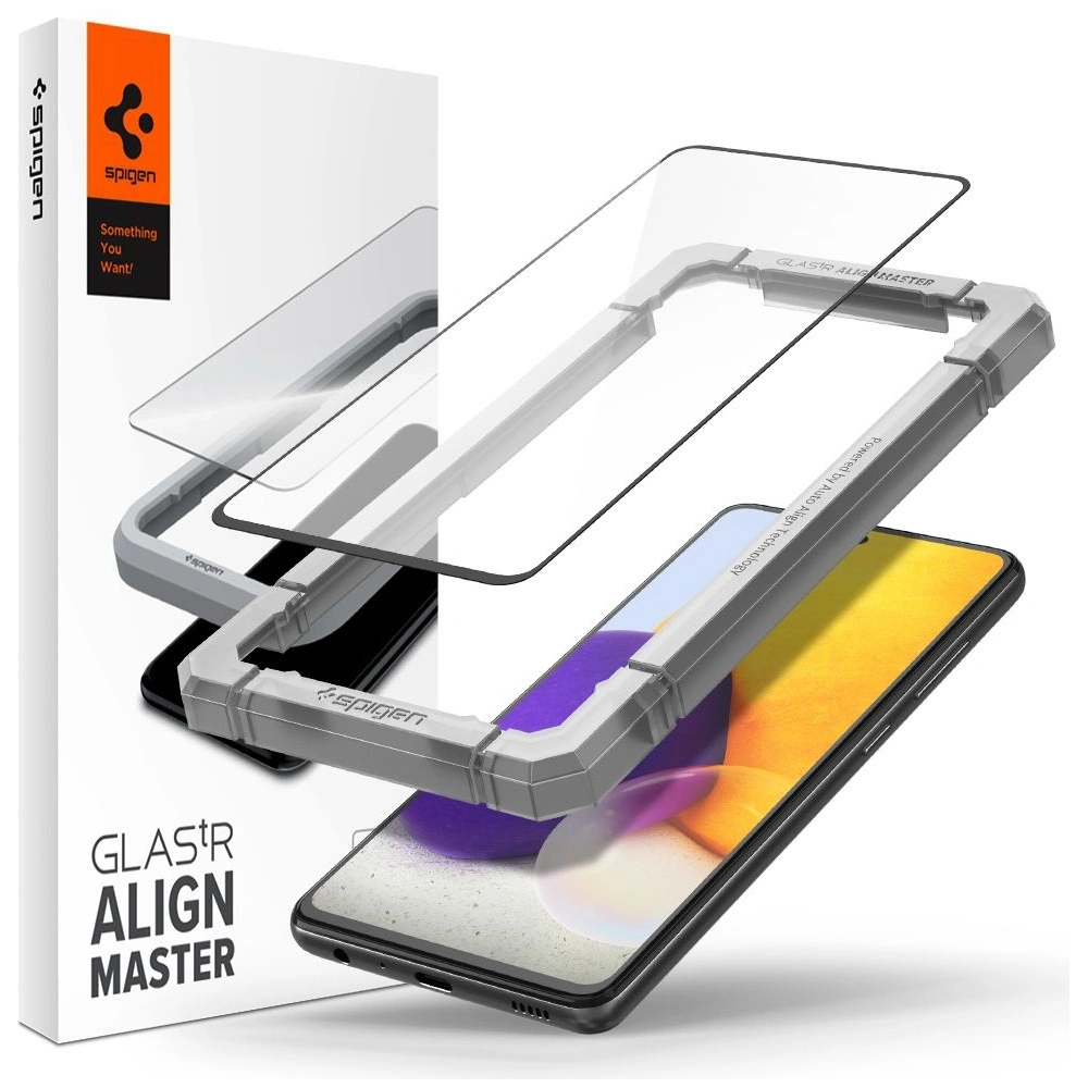 Hurtownia GSM - Sklo tvrzené Spigen GLAS.tR AlignMaster Samsung Galaxy A52/A52s černé - SPN1564BLK - {ean13} - Hurt