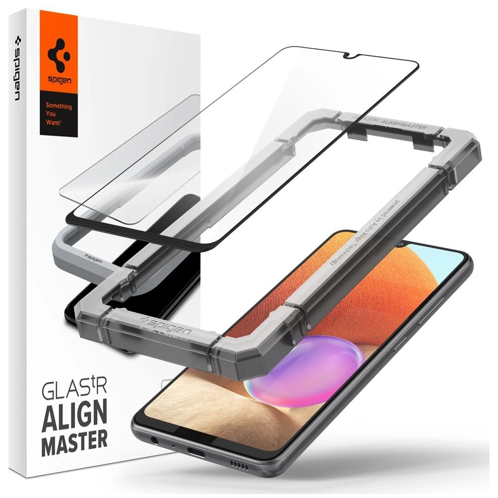 Hurtownia GSM - Tvrzené sklo Spigen GLAS.tR AlignMaster Samsung Galaxy A32 LTE/4G Černé - SPN1565BLK - {ean13} - Hurt