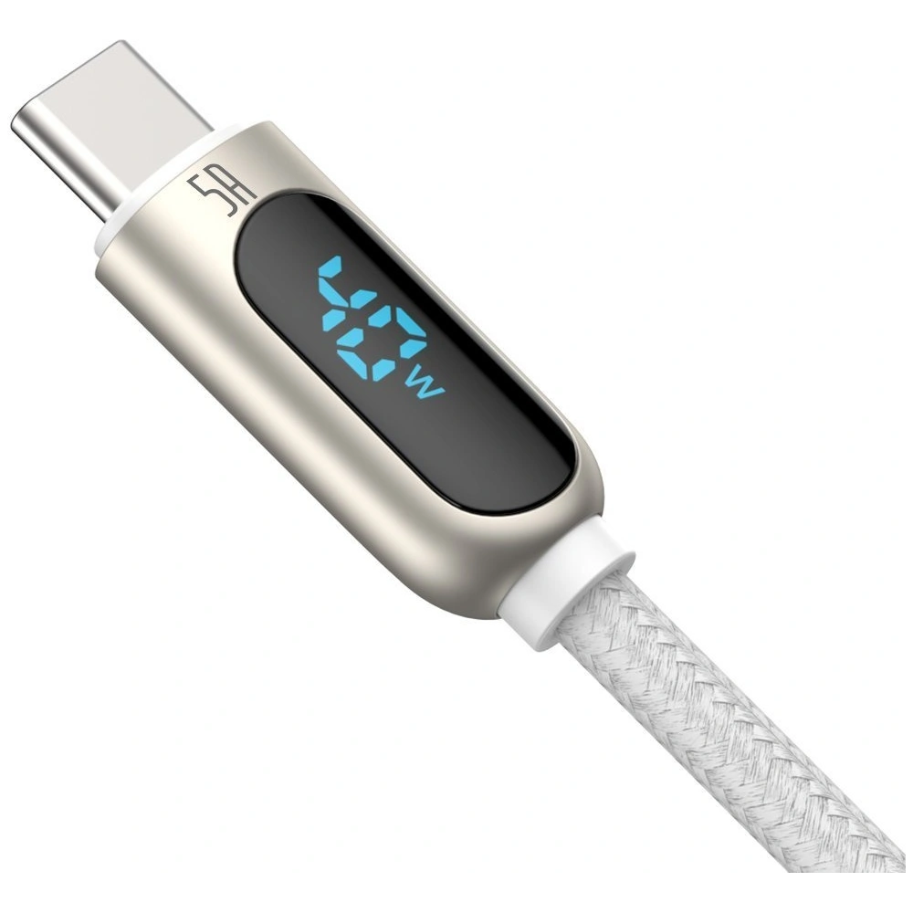 Hurtownia GSM - Kabel USB do USB-C Baseus Display, 5A, 40W, 2m (bílý) - BSU2082WHT - {ean13} - Hurt
