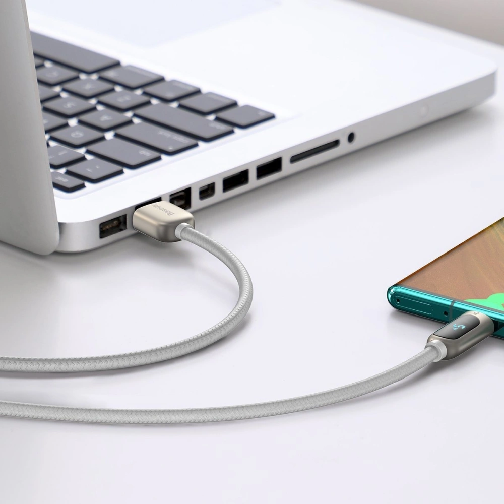 Hurtownia GSM - Kabel USB do USB-C Baseus Display, 5A, 40W, 2m (bílý) - BSU2082WHT - {ean13} - Hurt