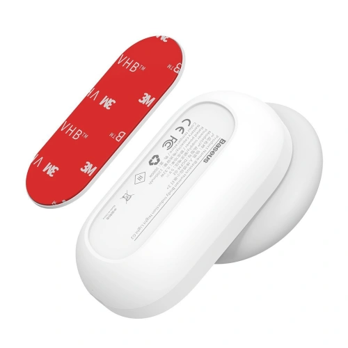 Lampka nocna Baseus Full Moon, z czujnikiem ruchu i zmierzchu (biała)