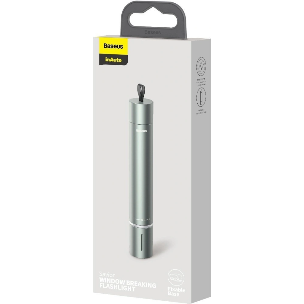 Wholesale Baseus Sharp Tool Safety Hammer (Window-breaking + Flashlight) Grey - BSU2086GRY - {ean13} - Hurt