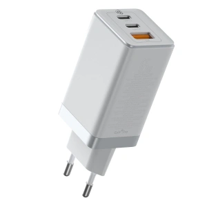 Ładowarka sieciowa Baseus GaN Pro, C+C+A, 65W, EU (biała)