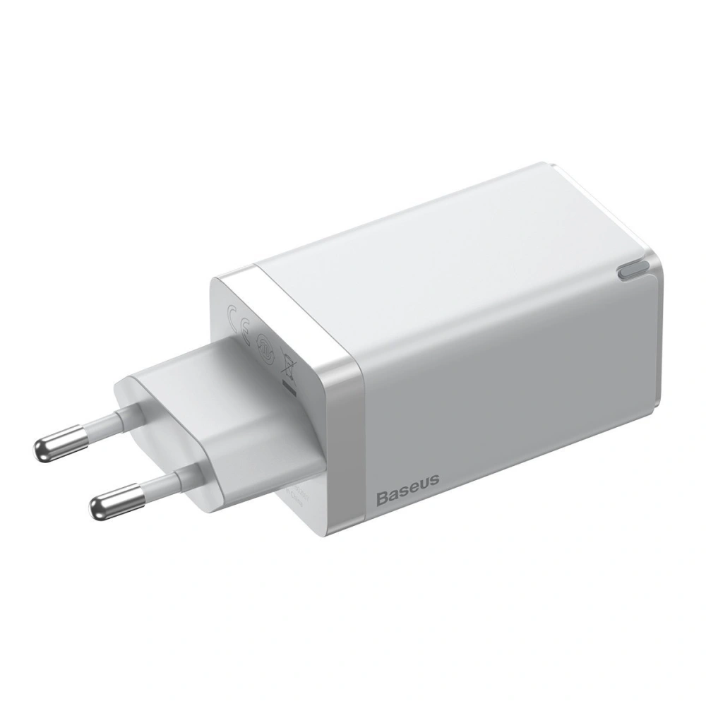 Hurtownia GSM - Síťová nabíječka Baseus GaN Pro, C+C+A, 65W, EU (bílá) - BSU2090WHT - {ean13} - Hurt