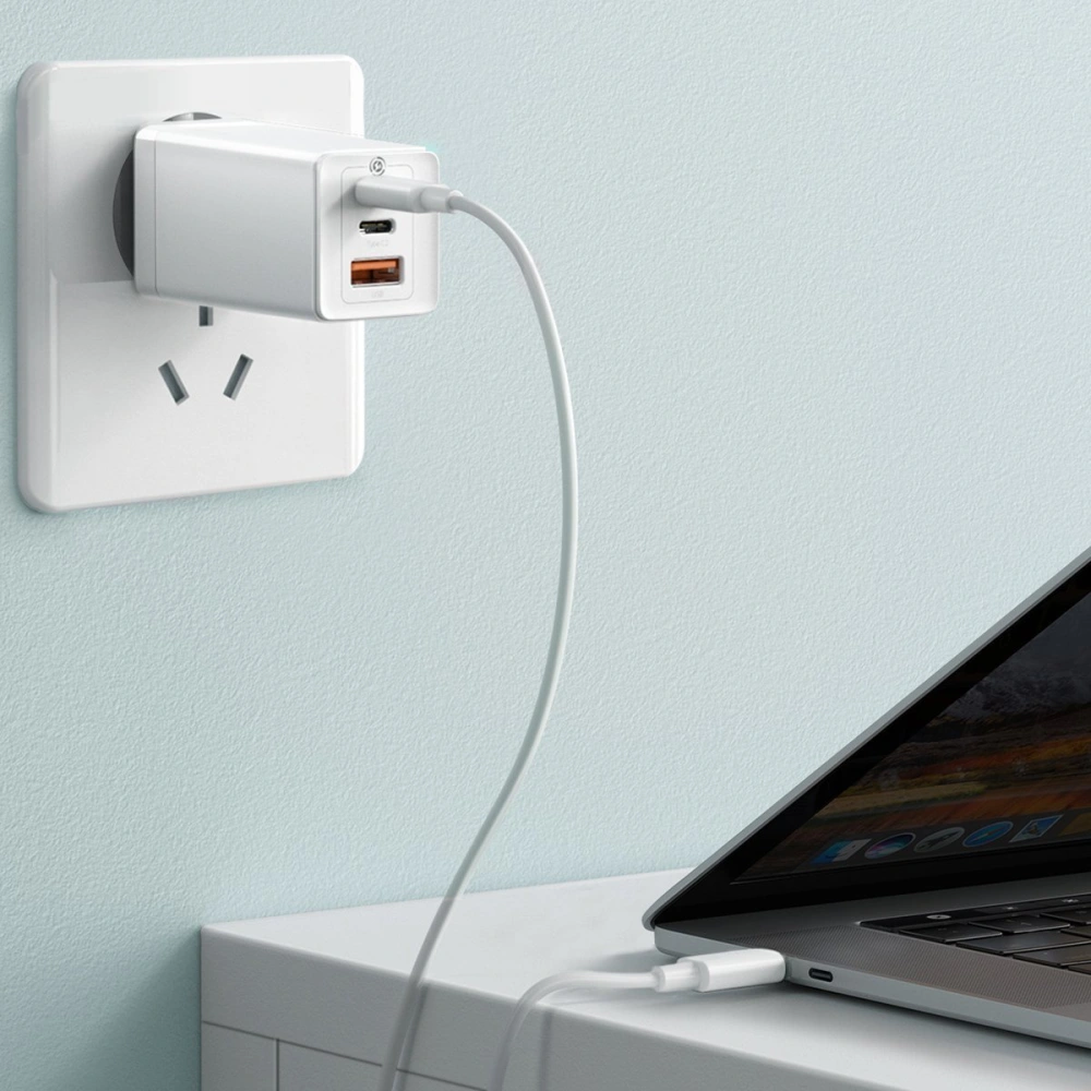 Wholesale Baseus GaN Pro Quick Travel Charger C+C+A 65W EU White - BSU2090WHT - {ean13} - Hurt