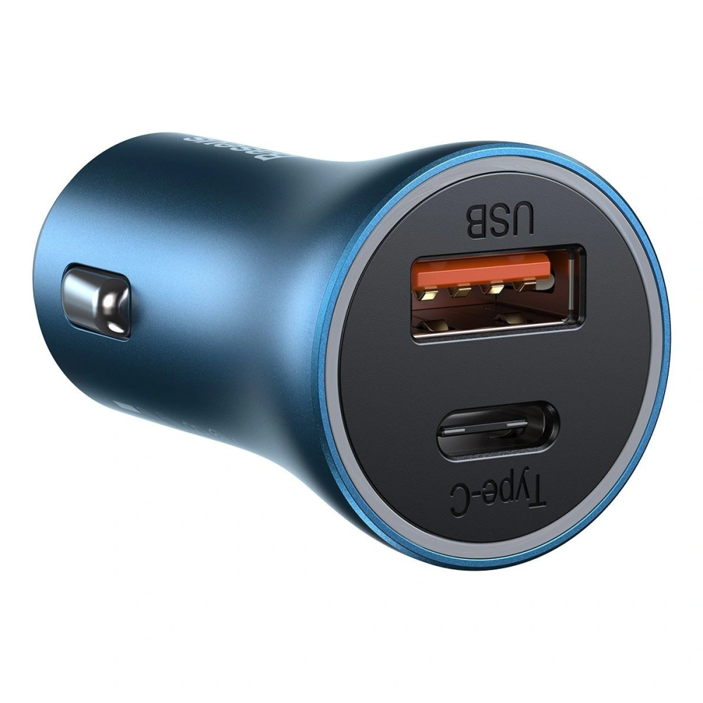 Hurtownia GSM - Automobilní nabíječka Baseus Golden Contactor Pro, USB + USB-C, QC4.0+, PD, SCP, 40W (modrá) - BSU2094BLU - {ean13} - Hurt