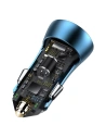 Hurtownia GSM - Ładowarka samochodowa Baseus Golden Contactor Pro, USB + USB-C, QC4.0+, PD, SCP, 40W (niebieska) - BSU2094BLU - {ean13} - Hurt