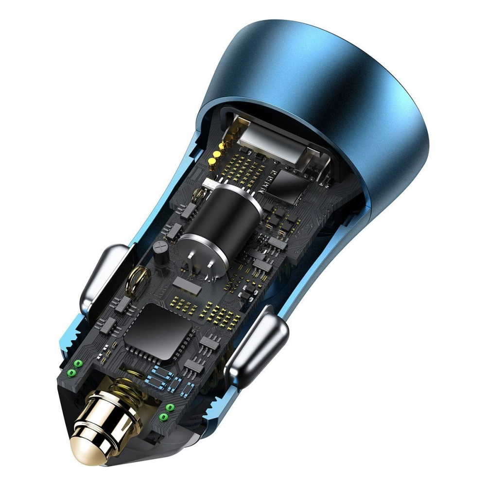 Hurtownia GSM - Automobilní nabíječka Baseus Golden Contactor Pro, USB + USB-C, QC4.0+, PD, SCP, 40W (modrá) - BSU2094BLU - {ean13} - Hurt