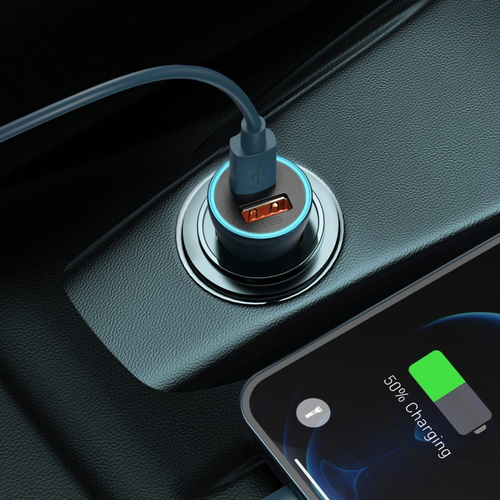 Hurtownia GSM - Automobilní nabíječka Baseus Golden Contactor Pro, USB + USB-C, QC4.0+, PD, SCP, 40W (modrá) - BSU2094BLU - {ean13} - Hurt