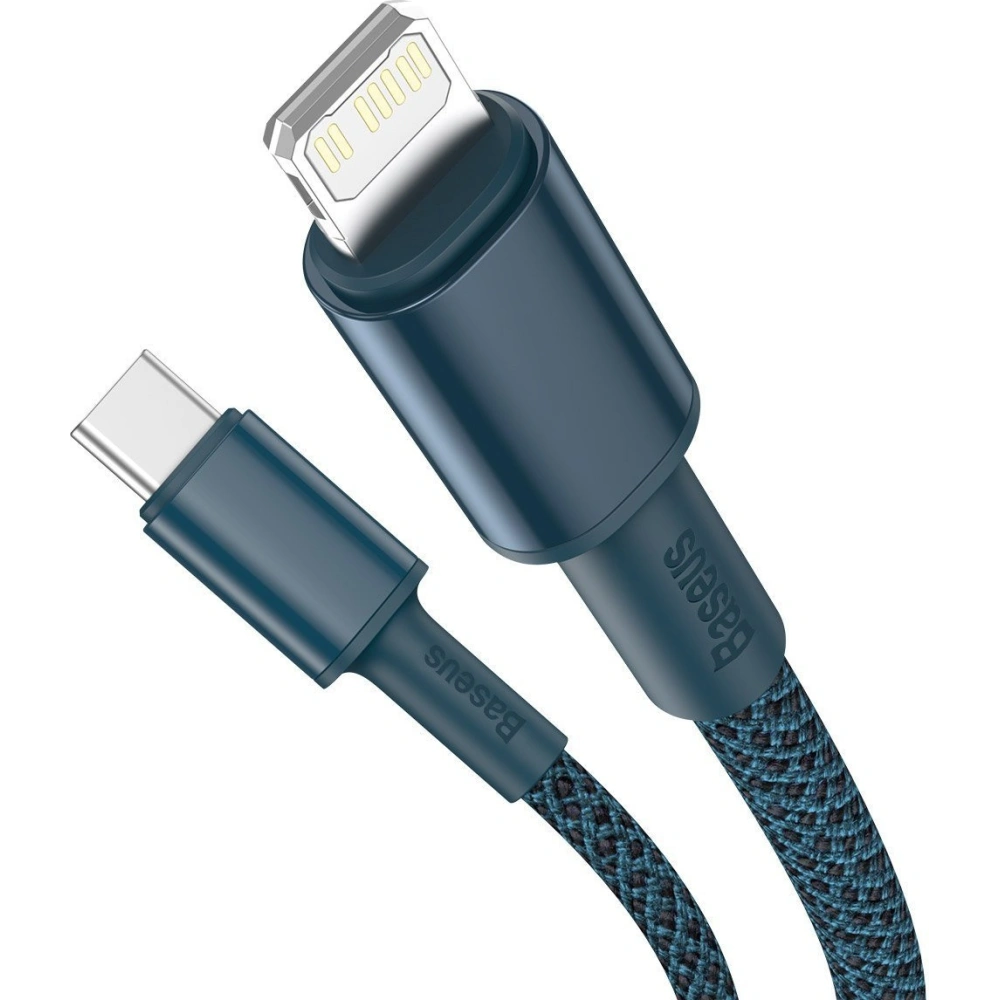 Hurtownia GSM - Kabel USB-C do Lightning Baseus High Density Braided, 20W, 5A, PD, 2m (modrý) - BSU2095BLU - {ean13} - Hurt